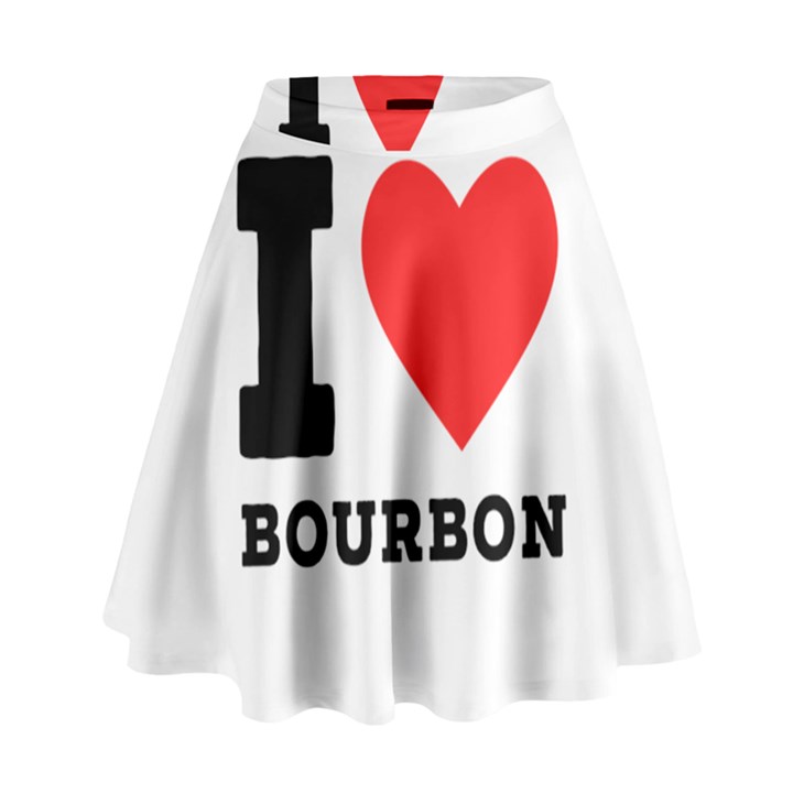 I love bourbon  High Waist Skirt