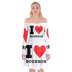 I Love Bourbon  Off Shoulder Skater Dress by ilovewhateva