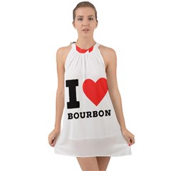 I Love Bourbon  Halter Tie Back Chiffon Dress by ilovewhateva