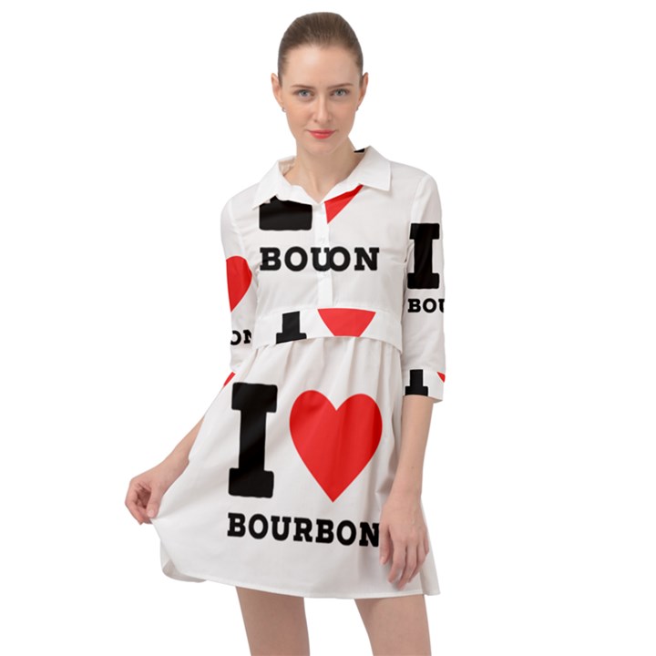 I love bourbon  Mini Skater Shirt Dress