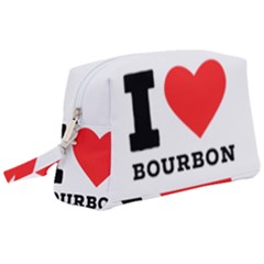 I Love Bourbon  Wristlet Pouch Bag (large) by ilovewhateva