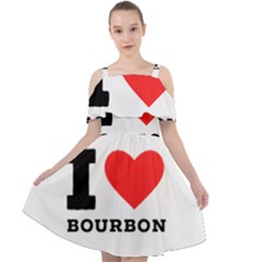 I Love Bourbon  Cut Out Shoulders Chiffon Dress by ilovewhateva