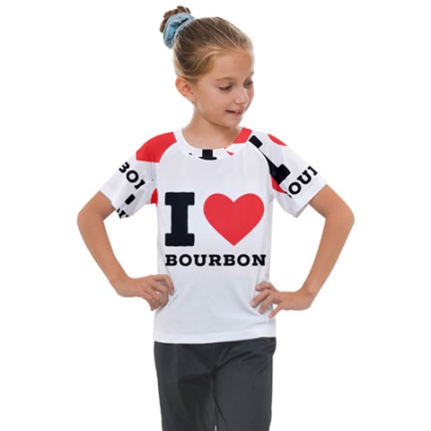 I Love Bourbon  Kids  Mesh Piece Tee by ilovewhateva