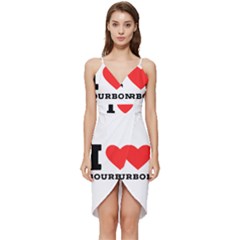 I Love Bourbon  Wrap Frill Dress by ilovewhateva