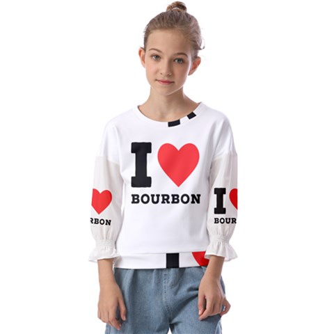 I Love Bourbon  Kids  Cuff Sleeve Top by ilovewhateva