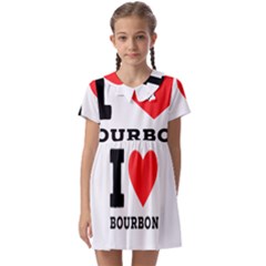 I Love Bourbon  Kids  Asymmetric Collar Dress by ilovewhateva