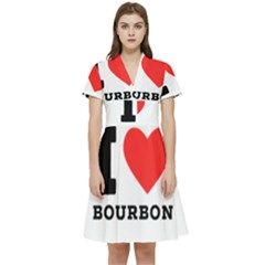 I Love Bourbon  Short Sleeve Waist Detail Dress by ilovewhateva