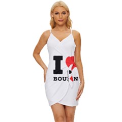 I Love Bourbon  Wrap Tie Front Dress by ilovewhateva