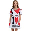 I love bourbon  Kids  Frilly Sleeves Pocket Dress View1