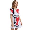 I love bourbon  Kids  Frilly Sleeves Pocket Dress View2