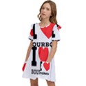 I love bourbon  Kids  Frilly Sleeves Pocket Dress View3