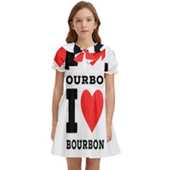 I Love Bourbon  Kids  Bow Tie Puff Sleeve Dress by ilovewhateva