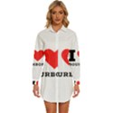 I love bourbon  Womens Long Sleeve Shirt Dress View1