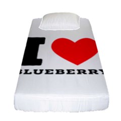 I Love Blueberry  Fitted Sheet (single Size) by ilovewhateva