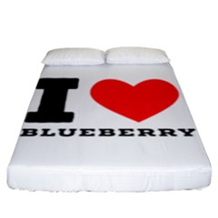 I Love Blueberry  Fitted Sheet (king Size) by ilovewhateva