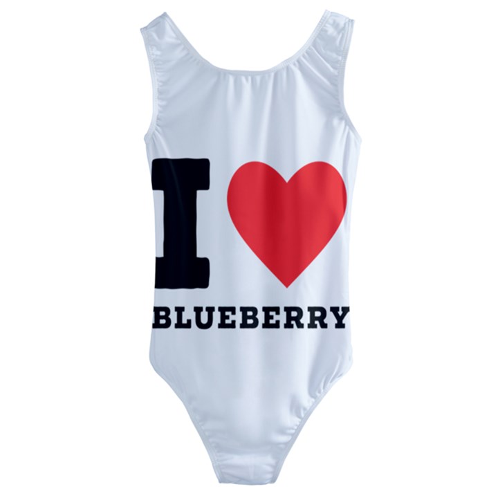 I love blueberry  Kids  Cut-Out Back One Piece Swimsuit