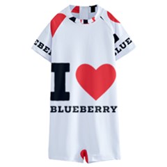 I Love Blueberry  Kids  Boyleg Half Suit Swimwear by ilovewhateva