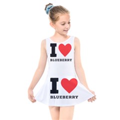 I Love Blueberry  Kids  Skater Dress Swimsuit by ilovewhateva