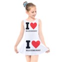 I love blueberry  Kids  Skater Dress Swimsuit View1