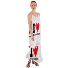 I Love Blueberry  Cami Maxi Ruffle Chiffon Dress by ilovewhateva