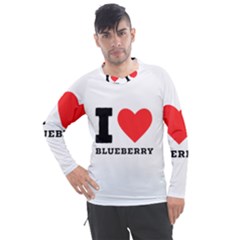 I Love Blueberry  Men s Pique Long Sleeve Tee