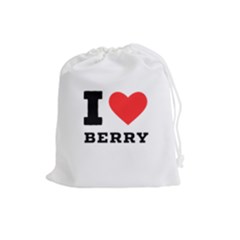 I Love Berry Drawstring Pouch (large) by ilovewhateva