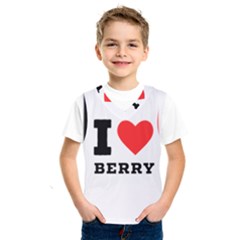 I Love Berry Kids  Basketball Tank Top by ilovewhateva