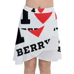 I Love Berry Chiffon Wrap Front Skirt by ilovewhateva