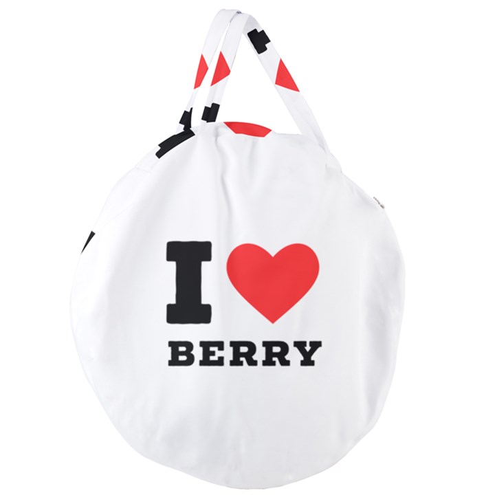 I love berry Giant Round Zipper Tote