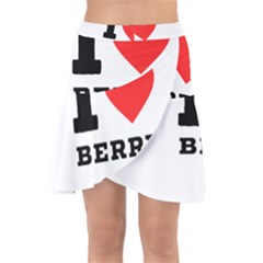 I Love Berry Wrap Front Skirt by ilovewhateva