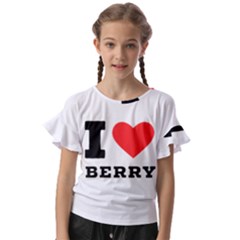 I Love Berry Kids  Cut Out Flutter Sleeves by ilovewhateva