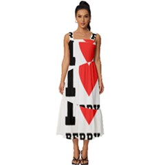 I Love Berry Square Neckline Tiered Midi Dress by ilovewhateva