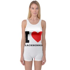 I Love Blackberries  One Piece Boyleg Swimsuit by ilovewhateva