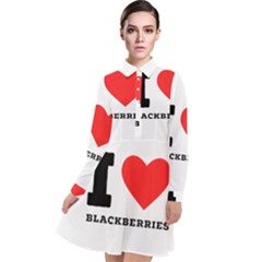 I Love Blackberries  Long Sleeve Chiffon Shirt Dress by ilovewhateva