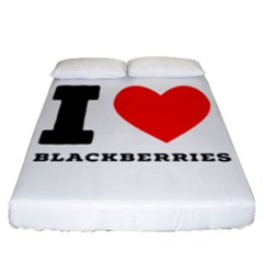 I Love Blackberries  Fitted Sheet (queen Size) by ilovewhateva