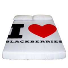 I Love Blackberries  Fitted Sheet (king Size) by ilovewhateva