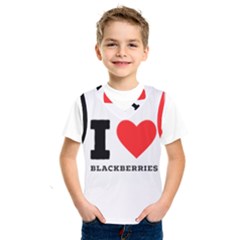 I Love Blackberries  Kids  Basketball Tank Top by ilovewhateva