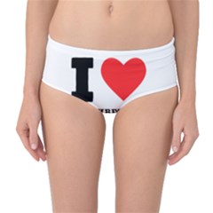 I Love Blackberries  Mid-waist Bikini Bottoms by ilovewhateva