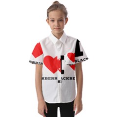 I Love Blackberries  Kids  Short Sleeve Shirt by ilovewhateva