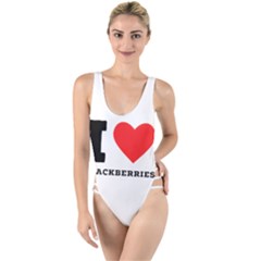 I Love Blackberries  High Leg Strappy Swimsuit by ilovewhateva