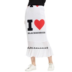 I Love Blackberries  Maxi Fishtail Chiffon Skirt by ilovewhateva