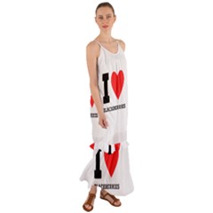 I Love Blackberries  Cami Maxi Ruffle Chiffon Dress by ilovewhateva