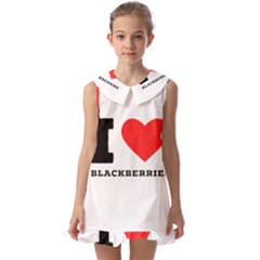 I Love Blackberries  Kids  Pilgrim Collar Ruffle Hem Dress by ilovewhateva