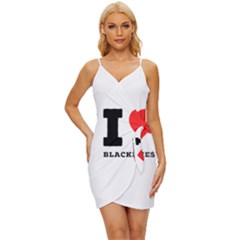 I Love Blackberries  Wrap Tie Front Dress by ilovewhateva