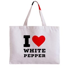 I Love White Pepper Zipper Mini Tote Bag by ilovewhateva