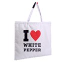 I love white pepper Zipper Large Tote Bag View2