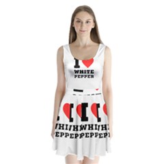 I Love White Pepper Split Back Mini Dress  by ilovewhateva