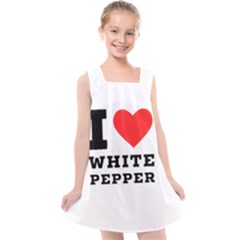 I Love White Pepper Kids  Cross Back Dress by ilovewhateva