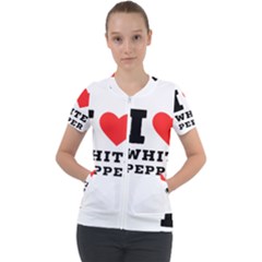 I Love White Pepper Short Sleeve Zip Up Jacket by ilovewhateva