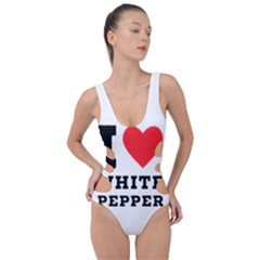 I Love White Pepper Side Cut Out Swimsuit by ilovewhateva